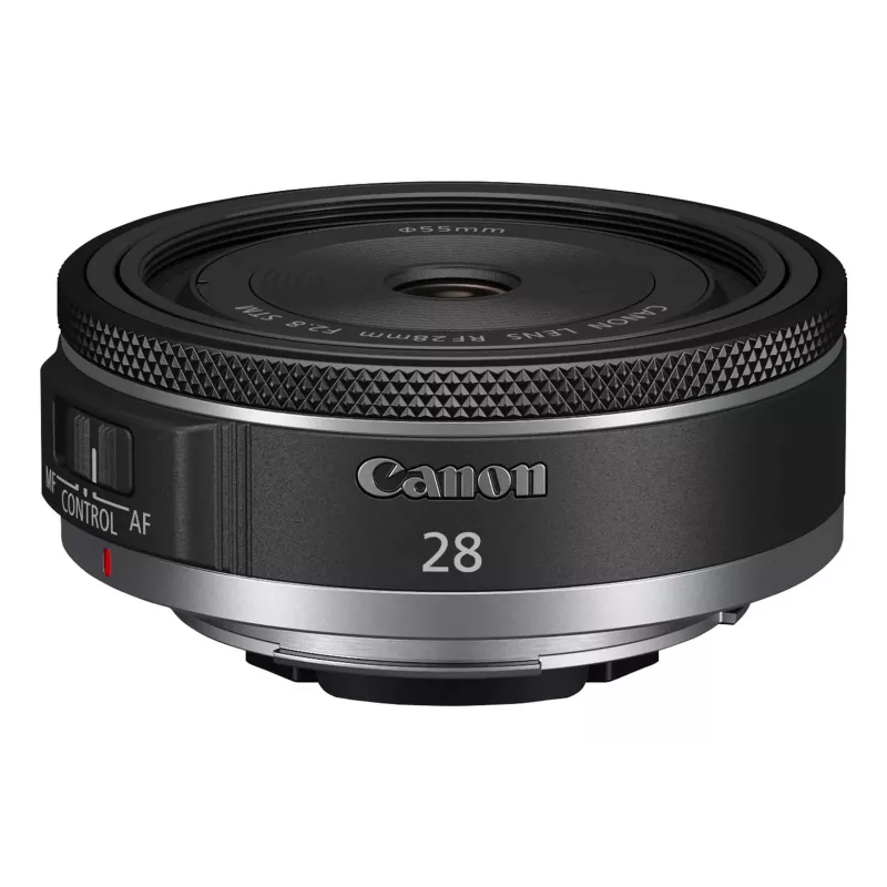 Canon Wide-Angle RF 28 mm F2.8 STM Camera Lenses, Melns