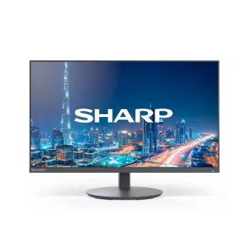 24 collu Sharp MultiSync E244FL LCD monitors Full HD 1920x1080 VA panelis 6 ms USB 3.2 centrmezgls VESA augstumā regulējams, melns