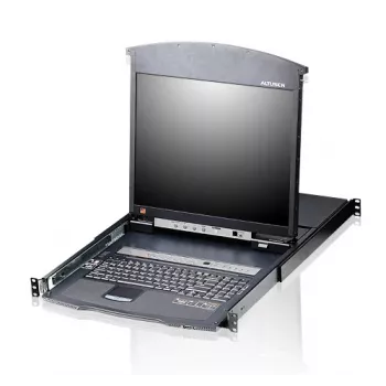 ATEN KL1508AN plaukta konsole 48,3 cm (19 collas) melna 1U