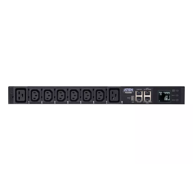 ATEN 32A 8 kontaktligzdu 1U mēra eko PDU