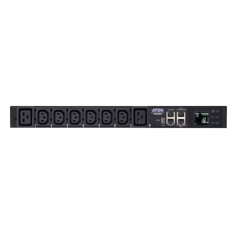 ATEN 32A 8 kontaktligzdu 1U mēra eko PDU