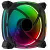 Aerocool ASTRO12 PC ventilators 12cm LED RGB pretvibrācijas 6 kontaktu melns