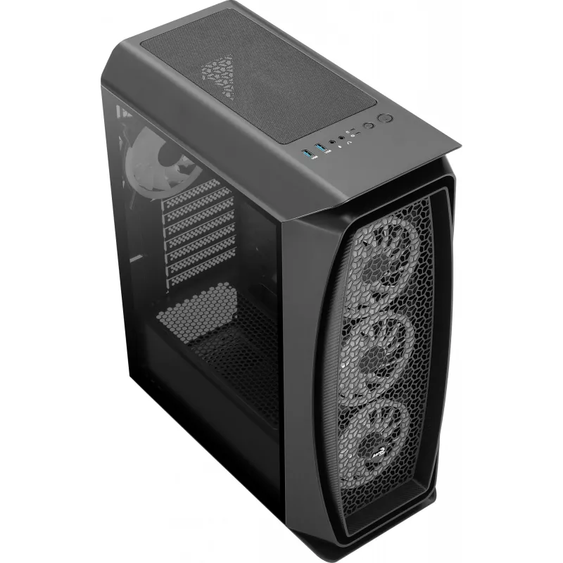 Aerocool Aero One Duo ATX datora korpuss, 4x ARGB ventilatori 12 cm + priekšējā sieta panelis