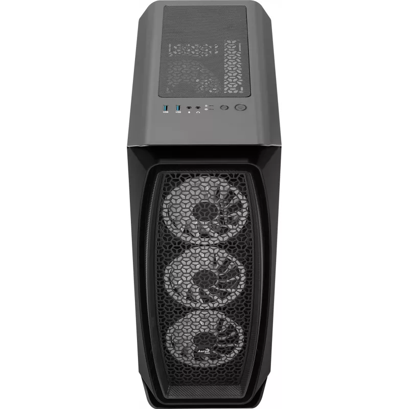 Aerocool Aero One Duo ATX datora korpuss, 4x ARGB ventilatori 12 cm + priekšējā sieta panelis