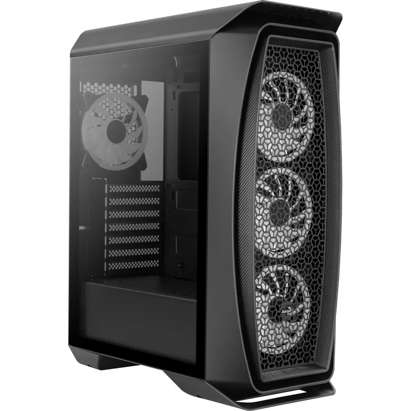 Aerocool Aero One Duo ATX datora korpuss, 4x ARGB ventilatori 12 cm + priekšējā sieta panelis