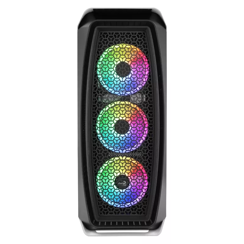 Aerocool AEROONEDUOWHV1 Gaming ATX Case 4xARGB ventilatori balts, Midi Tornis, PC, Balts, ATX, micro ATX, Mini-ITX, Akrilnitrila butadiēna stirols (ABS), SPCC, Spēlēm