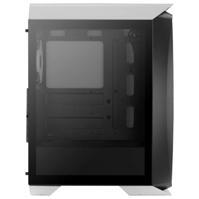 Aerocool AEROONEDUOWHV1 Gaming ATX Case 4xARGB ventilatori balts, Midi Tornis, PC, Balts, ATX, micro ATX, Mini-ITX, Akrilnitrila butadiēna stirols (ABS), SPCC, Spēlēm