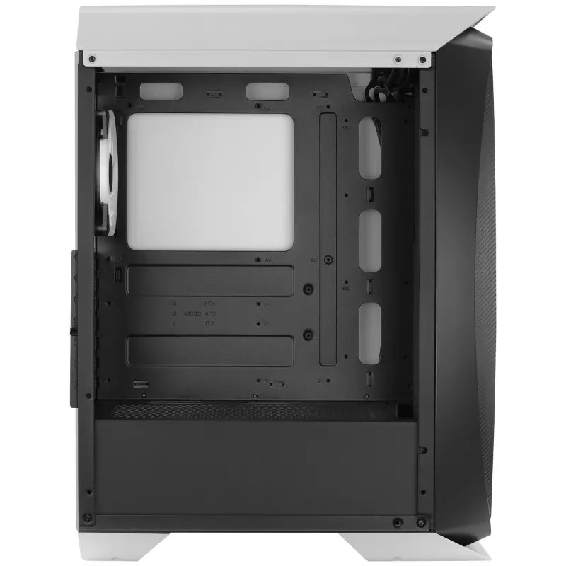 Aerocool AEROONEDUOWHV1 Gaming ATX Case 4xARGB ventilatori balts, Midi Tornis, PC, Balts, ATX, micro ATX, Mini-ITX, Akrilnitrila butadiēna stirols (ABS), SPCC, Spēlēm