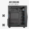 Aerocool Glider Rūdīta stikla melns