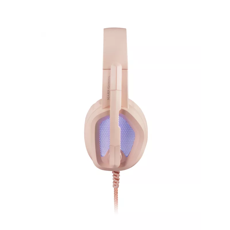 Mars Gaming MH320 austiņas ar vadu, galvas lentes tipa, USB Type-A, rozā