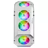 Mars Gaming MC51W balts PC spēļu ATX korpuss ar dubultu rūdīta stikla logu un 5x RGB 12cm ventilatoriem