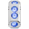 Mars Gaming MC51W balts PC spēļu ATX korpuss ar dubultu rūdīta stikla logu un 5x RGB 12cm ventilatoriem