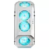 Mars Gaming MC51W balts PC spēļu ATX korpuss ar dubultu rūdīta stikla logu un 5x RGB 12cm ventilatoriem