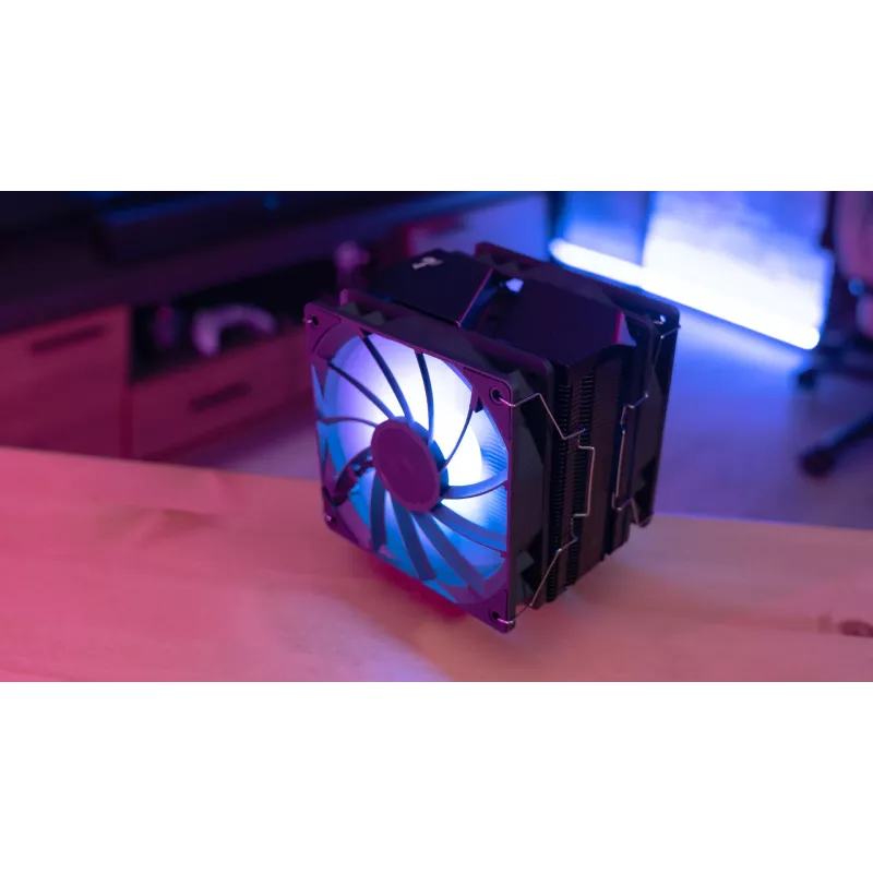 Aerocool Rime 4 Dual procesora dzesētājs 12 cm Melns 1 gab.