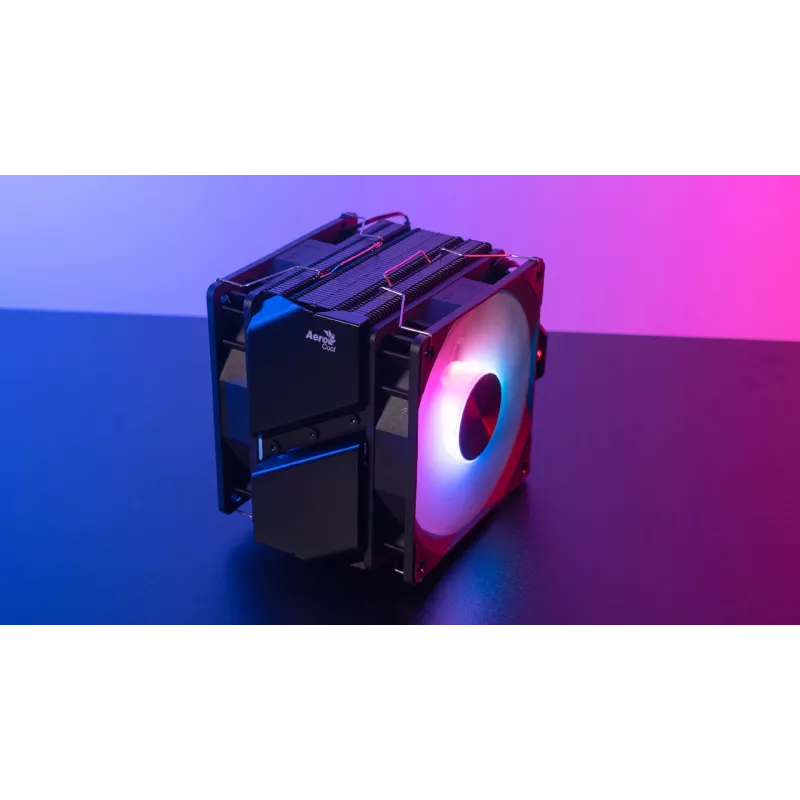 Aerocool Rime 4 Dual procesora dzesētājs 12 cm Melns 1 gab.