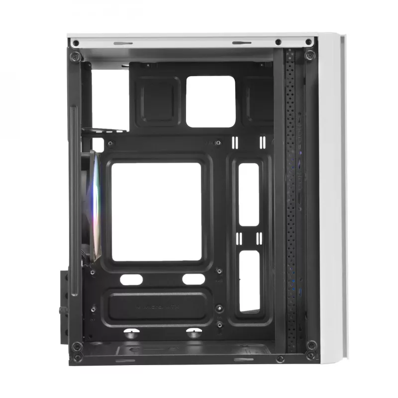 Mars Gaming MC300W Micro ATX korpuss ar rūdītā stikla logu, 3xFrGB ventilatoriem, balts