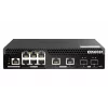 QNAP QSW-M2106PR-2S2T tīkla komutators, pārvaldāms L2 10G Ethernet (100/1000/10000) Power over Ethernet (PoE) 1U melns