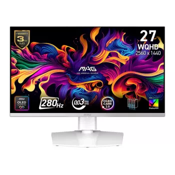 MSI MAG 272QPW QD-OLED X28 datora monitors 67,3 cm (26,5 collas) 2560 x 1440 pikseļi Wide Quad HD Balts