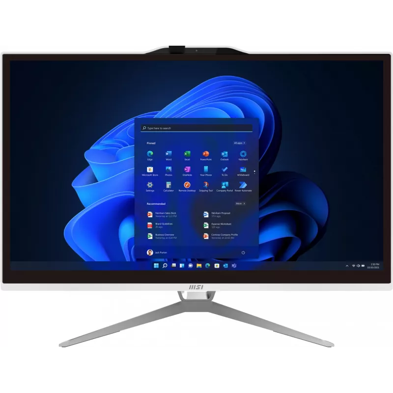 Viss-vienā dators MSI Pro AP222T 13M-437XEU — 21,5 collu FHD skārienjūtīgs, Intel Core i3-13100, 8 GB DDR4, 512 GB SSD, Intel UHD 730, balts