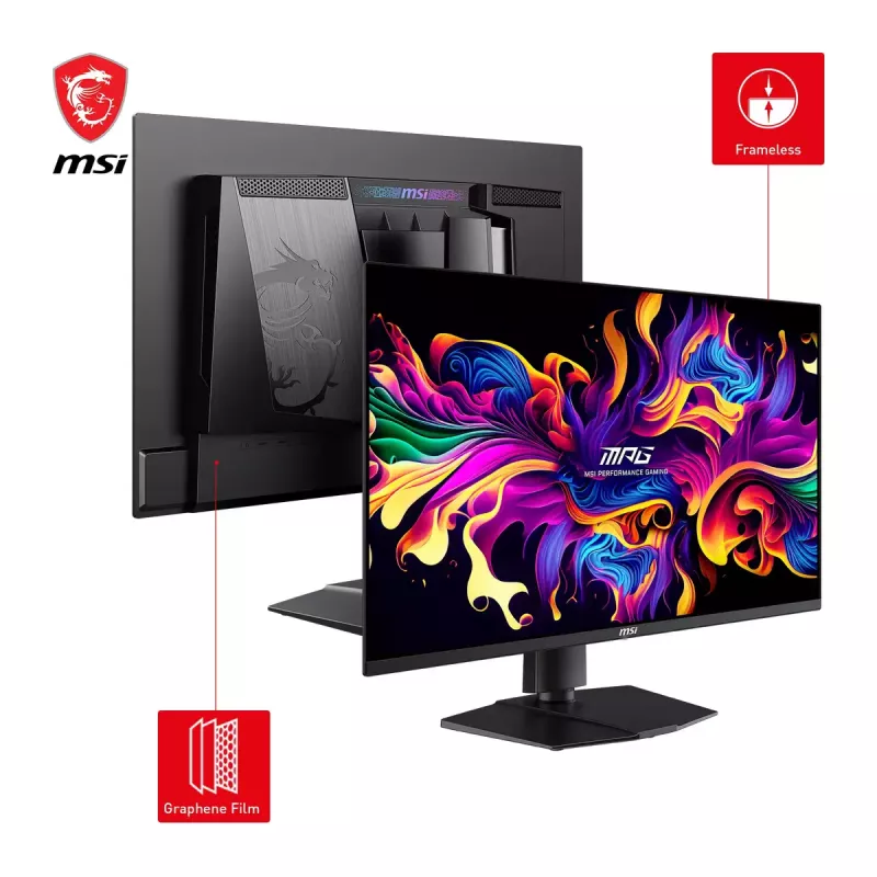 MSI MPG 271QRXDE QD-OLED datora monitors 67,3 cm (26,5 collas) 2560 x 1440 pikseļi Wide Quad HD Melns