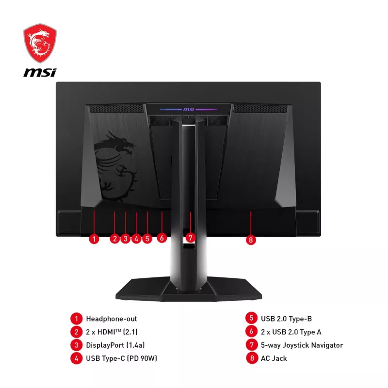MSI MPG 271QRXDE QD-OLED datora monitors 67,3 cm (26,5 collas) 2560 x 1440 pikseļi Wide Quad HD Melns