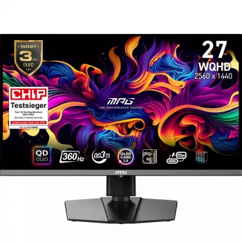 MSI MPG 271QRXDE QD-OLED datora monitors 67,3 cm (26,5 collas) 2560 x 1440 pikseļi Wide Quad HD Melns