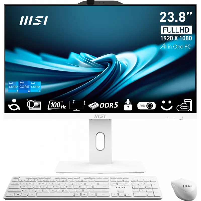 Monobloka dators MSI PRO AP241P 14M — Intel Core i5-14400, 16GB DDR5 5600MHz, 512GB SSD, Intel UHD, Windows 11 Pro
