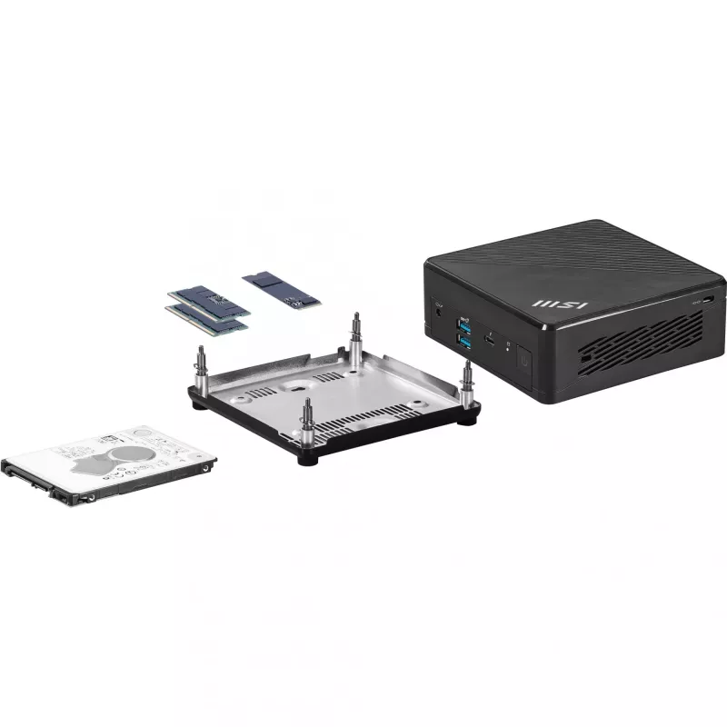 MSI Cubi 5 1M-496EU Intel Core 5 120U 16 GB DDR5-SDRAM 512 GB SSD Windows 11 Pro Mini PC Melns