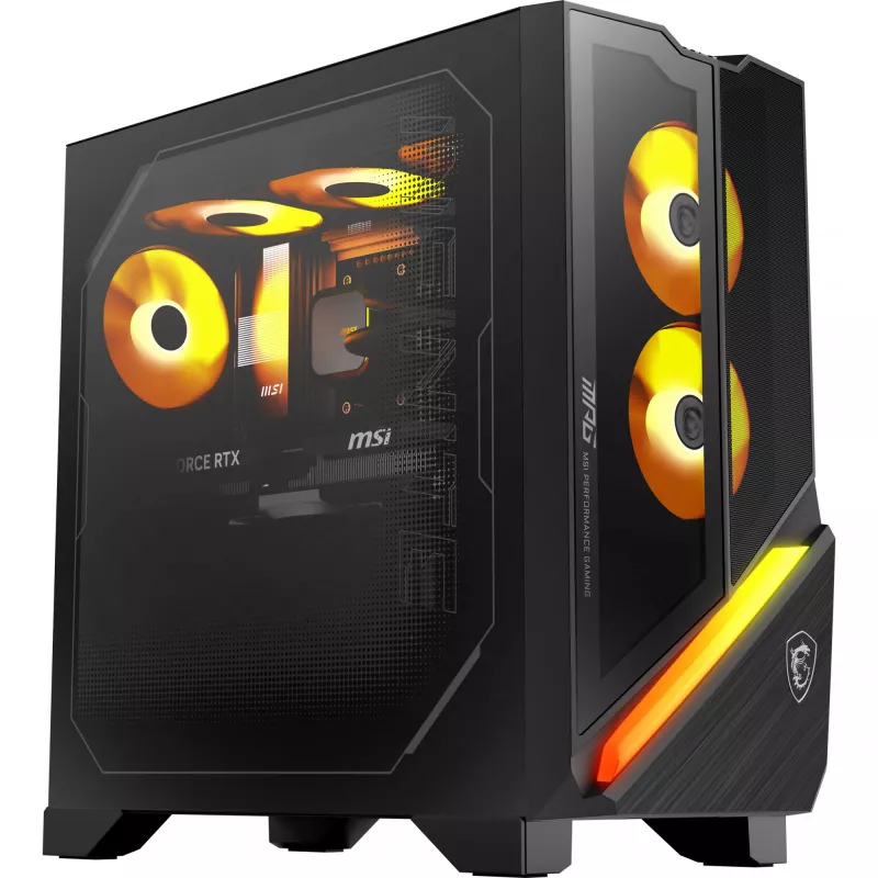 MSI MPG Infinite Z3 X3D 9NVRR7-848EU AMD Ryzen™ 7 9800X3D 32 GB DDR5-SDRAM 1 TB SSD NVIDIA GeForce RTX 5070 Ti Windows 11 Home galddators, melns