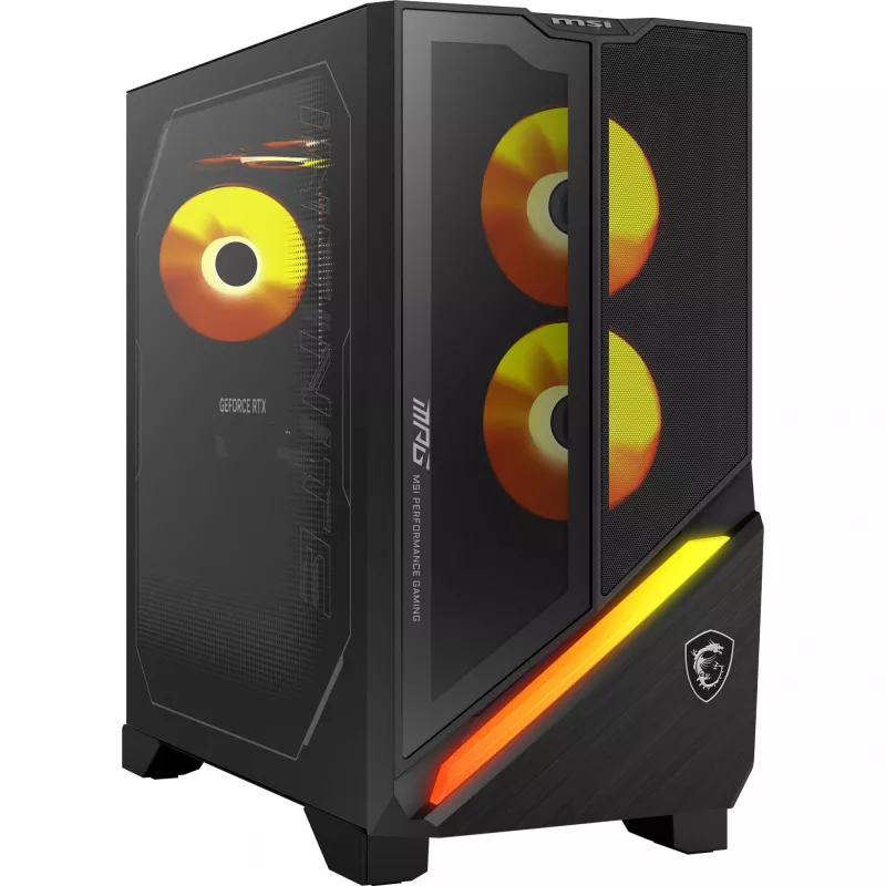 MSI MPG Infinite Z3 X3D 9NVRR7-848EU AMD Ryzen™ 7 9800X3D 32 GB DDR5-SDRAM 1 TB SSD NVIDIA GeForce RTX 5070 Ti Windows 11 Home galddators, melns