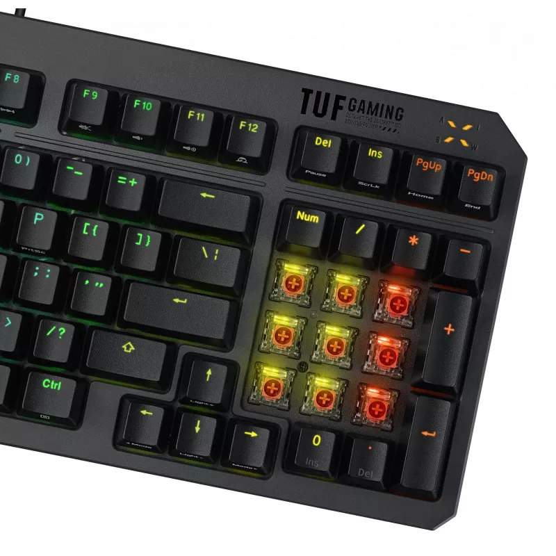ASUS TUF Gaming K3 Gen II klaviatūra USB QWERTY melna