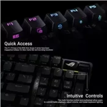 ASUS X901 SCOPE II 96 WL/WHT/NXSW/US/PBT tastatūra Spēļu USB + RF bezvadu + Bluetooth Balts
