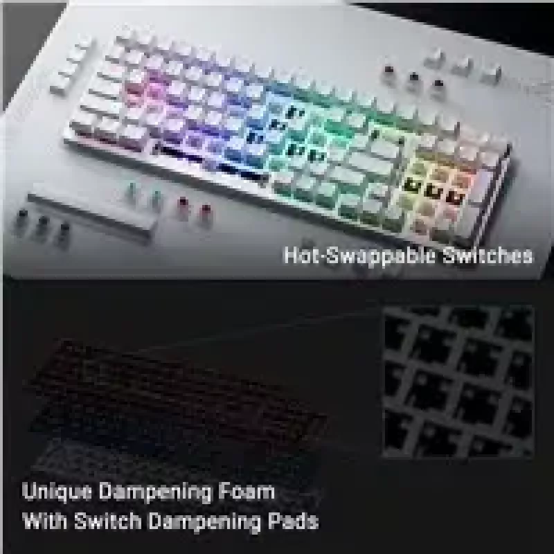 ASUS X901 SCOPE II 96 WL/WHT/NXSW/US/PBT tastatūra Spēļu USB + RF bezvadu + Bluetooth Balts