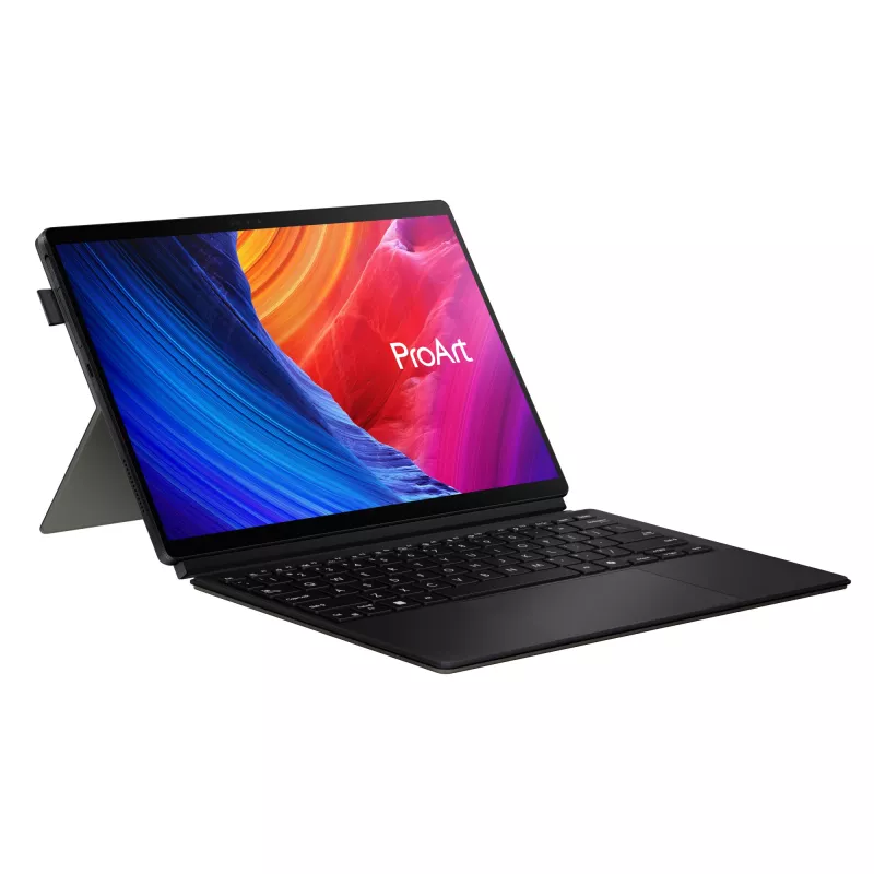ASUS ProArt PZ13 HT5306QA-LX004W Copilot+ PC Snapdragon X1P-42-100 Hybrid (2-in-1) 33.8 cm (13.3 collas) Skārienjūtīgs 3K 16 GB LPDDR5x-SDRAM 1 TB SSD Wi-Fi 7 (802.11be) Windows 11 Home Vācu Melns