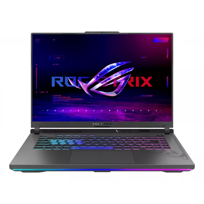 ASUS ROG Strix G16 G614PR-RV004W AMD Ryzen™ 9 8940HX klēpjdators 40,6 cm (16 collas) WUXGA 16 GB DDR5-SDRAM 1 TB SSD NVIDIA GeForce RTX 5070 Ti Wi-Fi 6E (802.11ax) Windows 11 Home pelēks