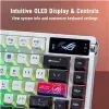 Mehāniskā bezvadu tastatūra ASUS ROG Azoth X — US izkārtojums, Bluetooth un RF 2,4 GHz, balta