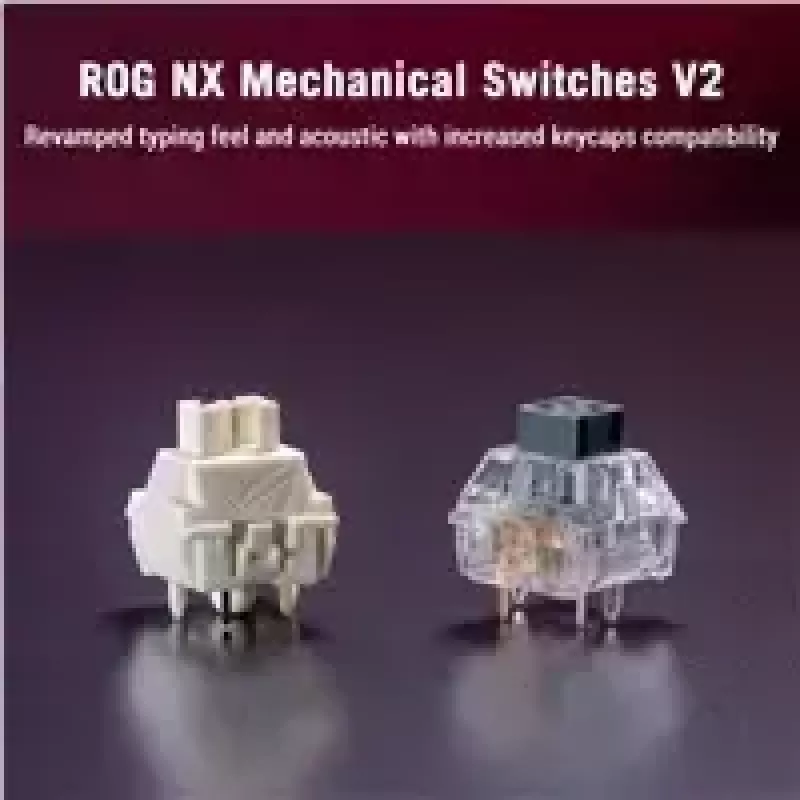 Mehāniskā bezvadu tastatūra ASUS ROG Azoth X — US izkārtojums, Bluetooth un RF 2,4 GHz, balta