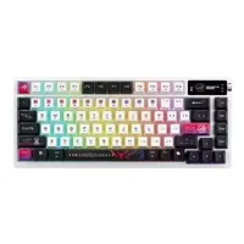 Mehāniskā bezvadu tastatūra ASUS ROG Azoth X — US izkārtojums, Bluetooth un RF 2,4 GHz, balta