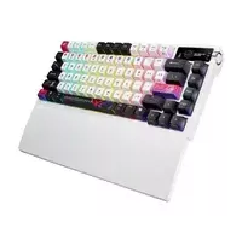 Mehāniskā bezvadu tastatūra ASUS ROG Azoth X — US izkārtojums, Bluetooth un RF 2,4 GHz, balta