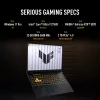ASUS TUF Gaming F16 FX608JPR-QT014W Intel® Core™ i7 i7-14650HX klēpjdators 40.6 cm (16 collas) WQXGA 32 GB DDR5-SDRAM 1 TB SSD NVIDIA GeForce RTX 5070 Wi-Fi 6E (802.11ax) Windows 11 Home holandiešu Melns, Pelēks