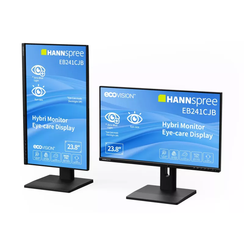 Hannspree Hybri Monitor EB241CJB datora monitors 60,5 cm (23,8 collas) 1920 x 1080 pikseļi Full HD LCD melns