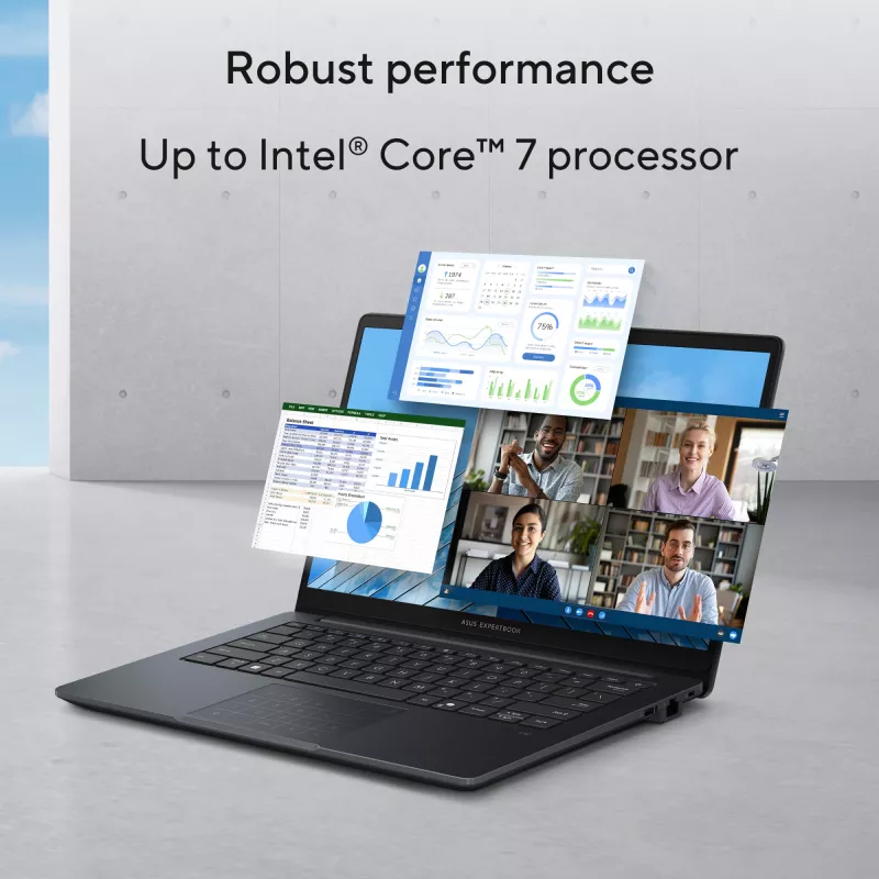 ASUS ExpertBook B1 B1403CVA-S63755X Intel® Core™ i7 i7-13620H klēpjdators 35,6 cm (14 collu) Full HD 32 GB DDR5-SDRAM 1 TB SSD Wi-Fi 6E (802.11ax) Windows 11 Pro US International Melns, Pelēks