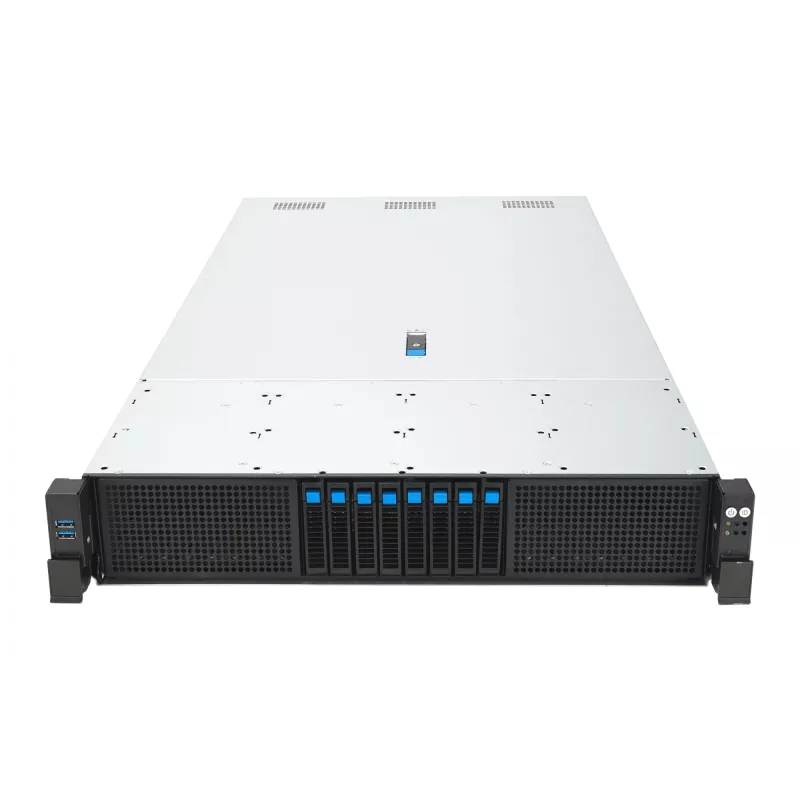 Plauktu serveris ASUS RS720-E12-RS8G 3,2 kW dublēts barošanas bloks, 8 karstās nomaiņas nodalījumi