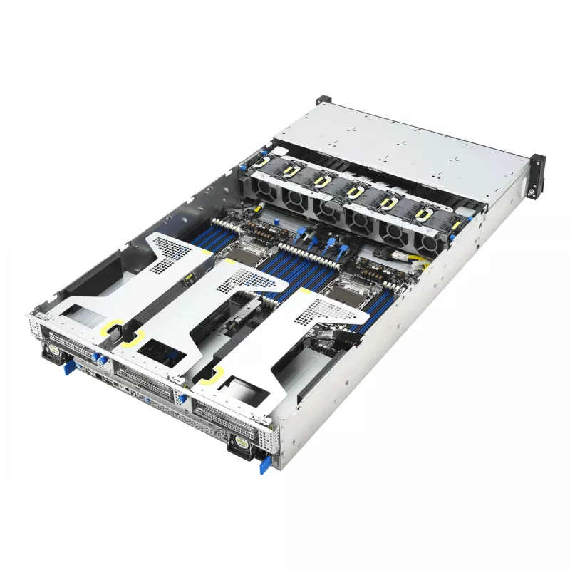Plauktu serveris ASUS RS720-E12-RS8G 3,2 kW dublēts barošanas bloks, 8 karstās nomaiņas nodalījumi
