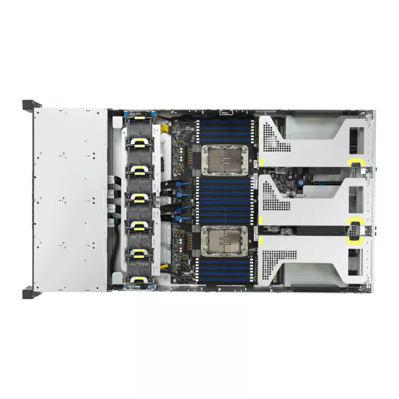 Plauktu serveris ASUS RS720-E12-RS8G 3,2 kW dublēts barošanas bloks, 8 karstās nomaiņas nodalījumi