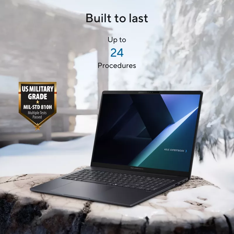 ASUS ExpertBook B3 B3605CCA-MB0370X Intel Core Ultra 5 225H portatīvais dators 40,6 cm (16 collu) WUXGA 16 GB DDR5-SDRAM 512 GB SSD Wi-Fi 6E (802.11ax) Windows 11 Pro US International Melna, Pelēka