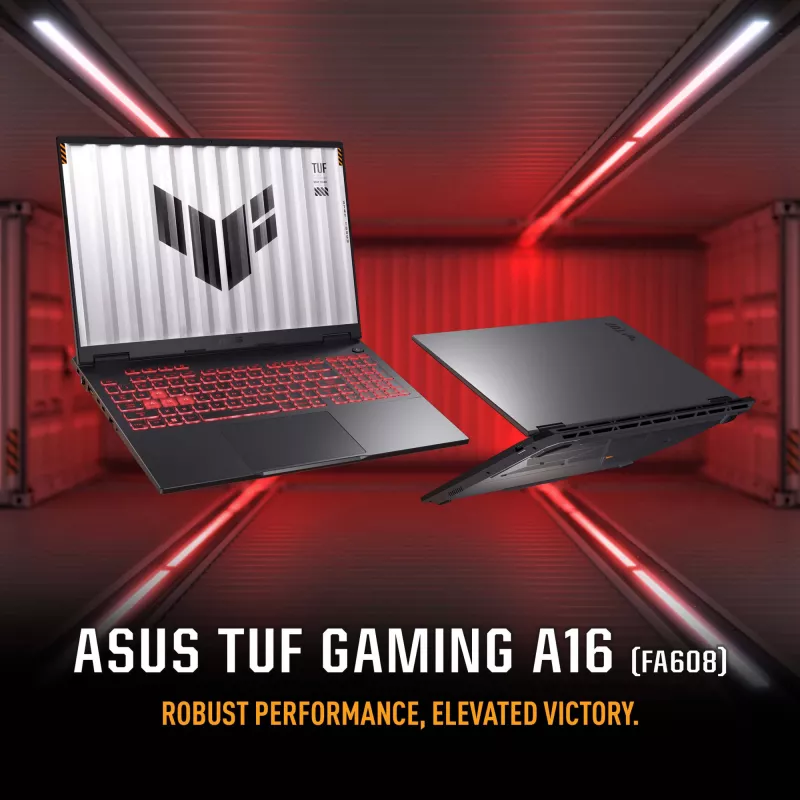 ASUS TUF Gaming A16 FA608UH-RV020W AMD Ryzen™ 7 260 klēpjdators 40,6 cm (16 collas) WUXGA 16 GB DDR5-SDRAM 512 GB SSD NVIDIA® GeForce RTX™ 5050 Wi-Fi 6E (802.11ax) Windows 11 Home Dutch pelēka