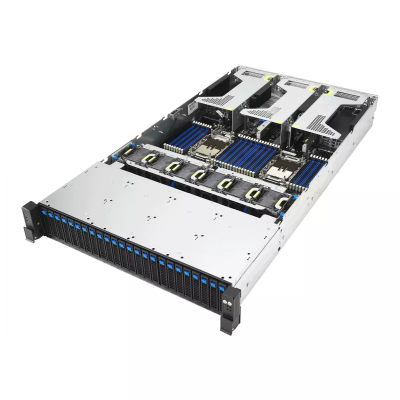 Server ASUS RS720-E12-RS24G 3.2KW 24N – plauktā montējams serveris ar 3,2 kW PSU un 24 diskdziņu nodalījumu