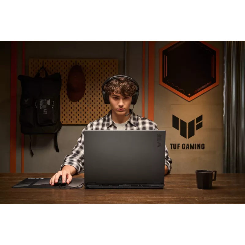 ASUS TUF Gaming A18 FA808UH-S8076W AMD Ryzen™ 7 260 Klēpjdators 45,7 cm (18 collas) Full HD+ 16 GB DDR5-SDRAM 512 GB SSD NVIDIA® GeForce RTX™ 5050 Wi-Fi 6E (802.11ax) Windows 11 Home Dutch pelēka
