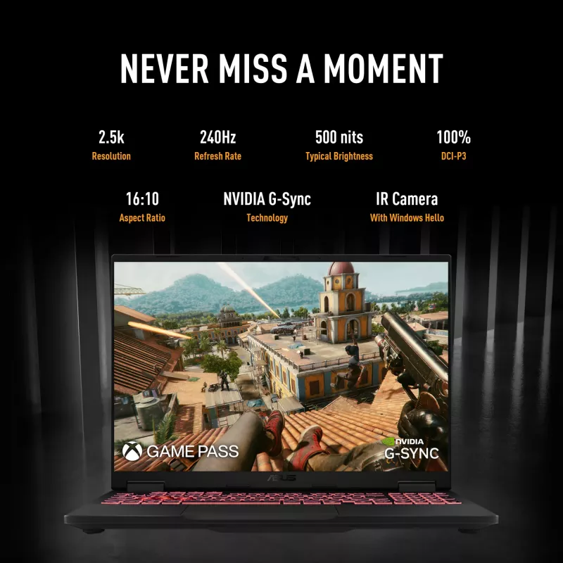 ASUS TUF Gaming A18 FA808UH-S8076W AMD Ryzen™ 7 260 Klēpjdators 45,7 cm (18 collas) Full HD+ 16 GB DDR5-SDRAM 512 GB SSD NVIDIA® GeForce RTX™ 5050 Wi-Fi 6E (802.11ax) Windows 11 Home Dutch pelēka